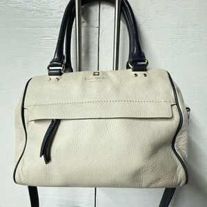 Kate Spade Ivory and Black Satchel